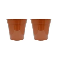 Set of 2 Plastic Plant Nursery Seeding Garden Indoor Outdoor Balcony Container for Fruit Flower Pot 20cm