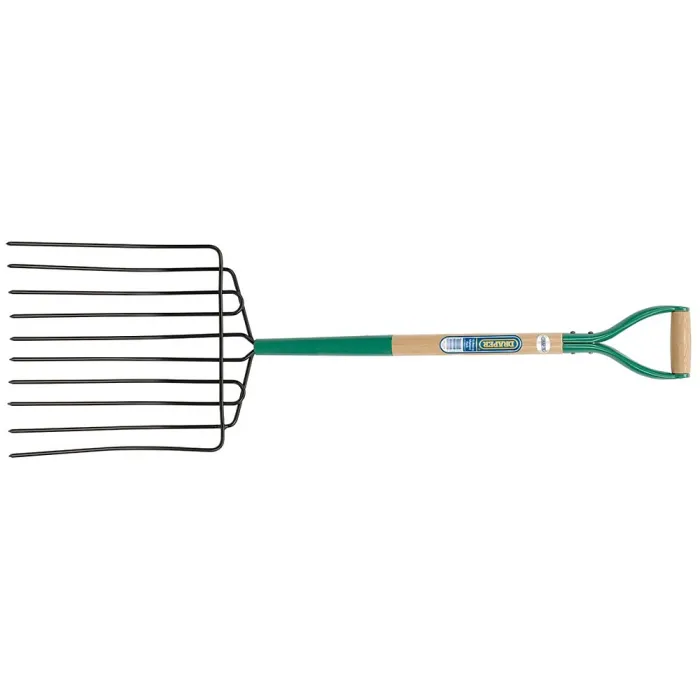 Draper 10 Prong Manure Fork with Wood Shaft and MYD Handle 63578