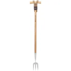 Draper Heritage Stainless Steel Fork With Ash Long Handle 99031