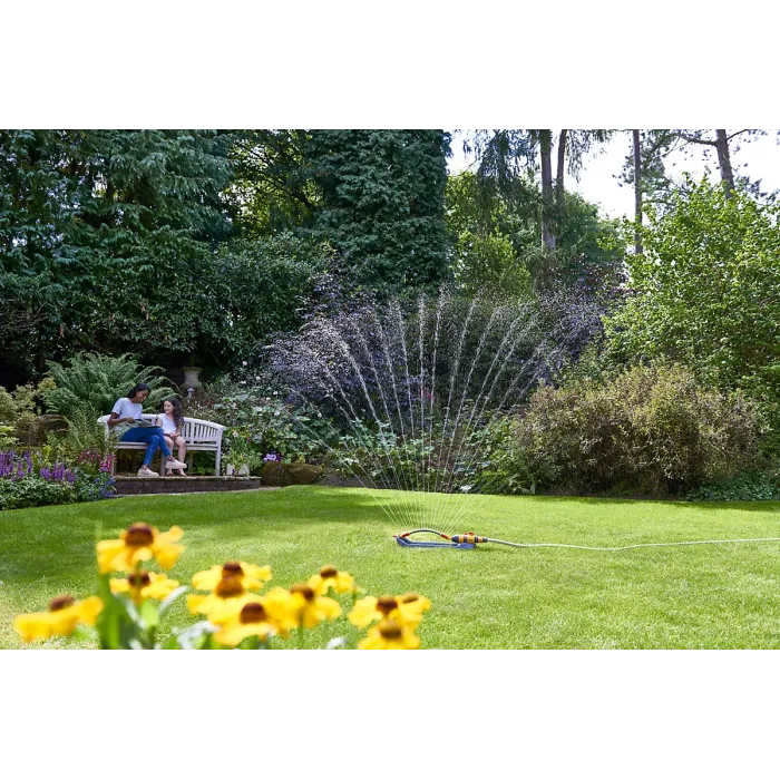 Hozelock AquaSave Pro Oscillating Lawn Garden Sprinkler 20 Adjustable Jets 350m2