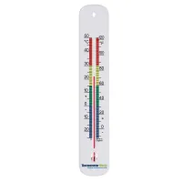 Wall Thermometer 215mm - Colour Coded Room Thermometer - Ideal for Home Office, Garden or Greenhouse