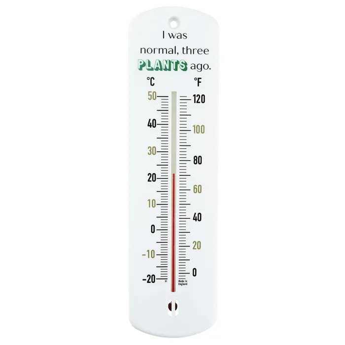 240mm Thermometer for Indoor or Outdoor use in Garden Greenhouse Shed Allotment (I was normal, three plants ago)
