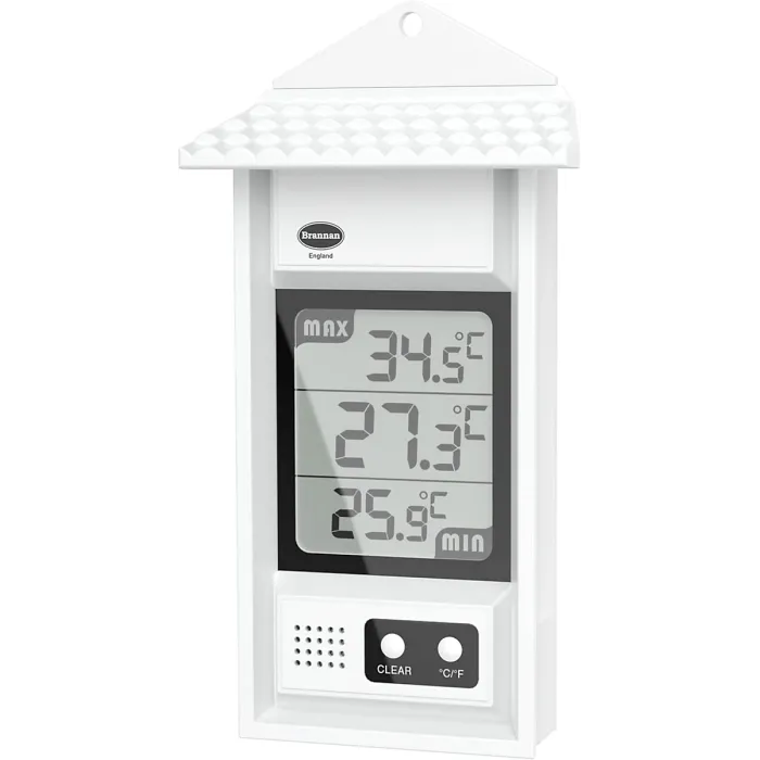Digital Max Min Greenhouse Thermometer - Monitor Max and Min Temperatures In The Greenhouse Garden or Home