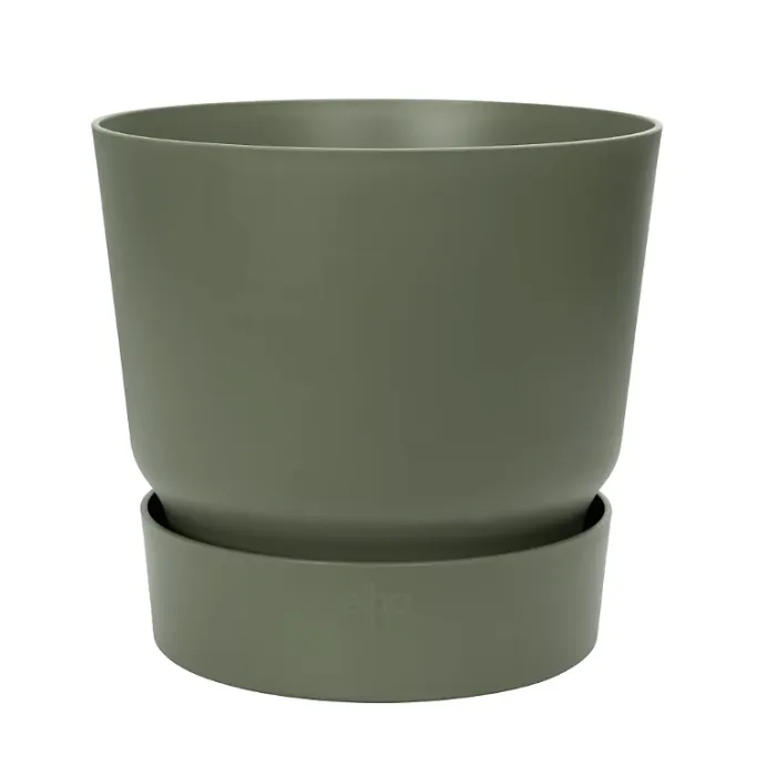 Greenville Green 40cm Living Round Decor Recycled Plastic Indoor Garden Balcony Window Container Holder Plant Flower Organizer Pot