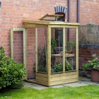 Lean To Green House 4 x 4 Open Back