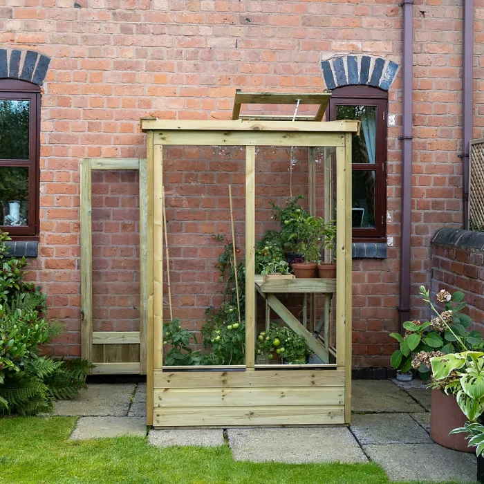 Lean To Green House 4 x 4 Open Back