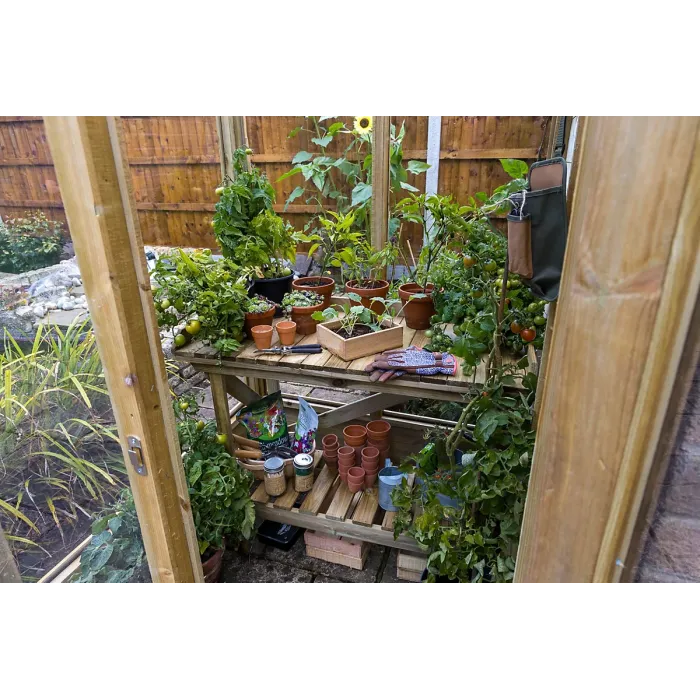 Lean To Green House 4 x 4 Solid Back