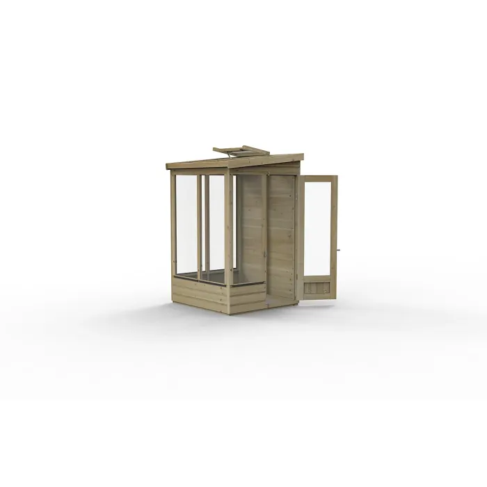 Lean To Green House 4 x 4 Solid Back