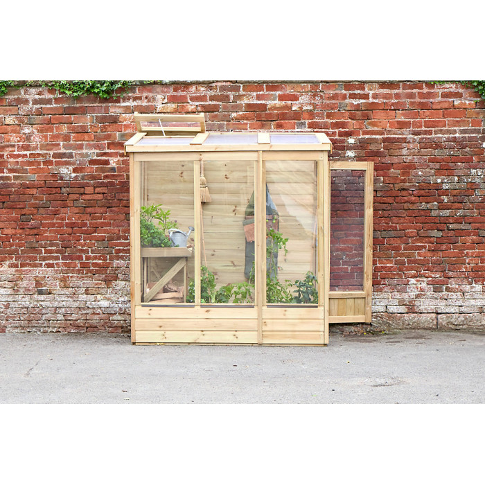 Lean To Green House 4 x 6 Solid Back