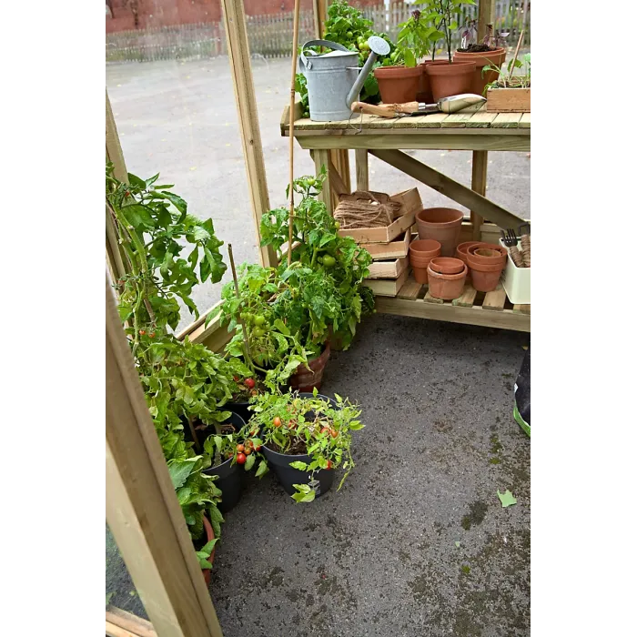 Lean To Green House 4 x 6 Solid Back