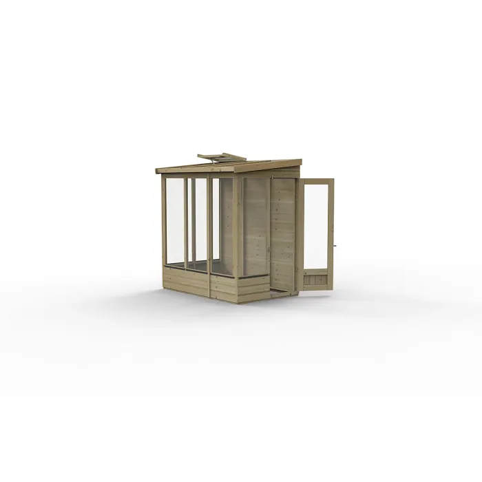 Lean To Green House 4 x 6 Solid Back