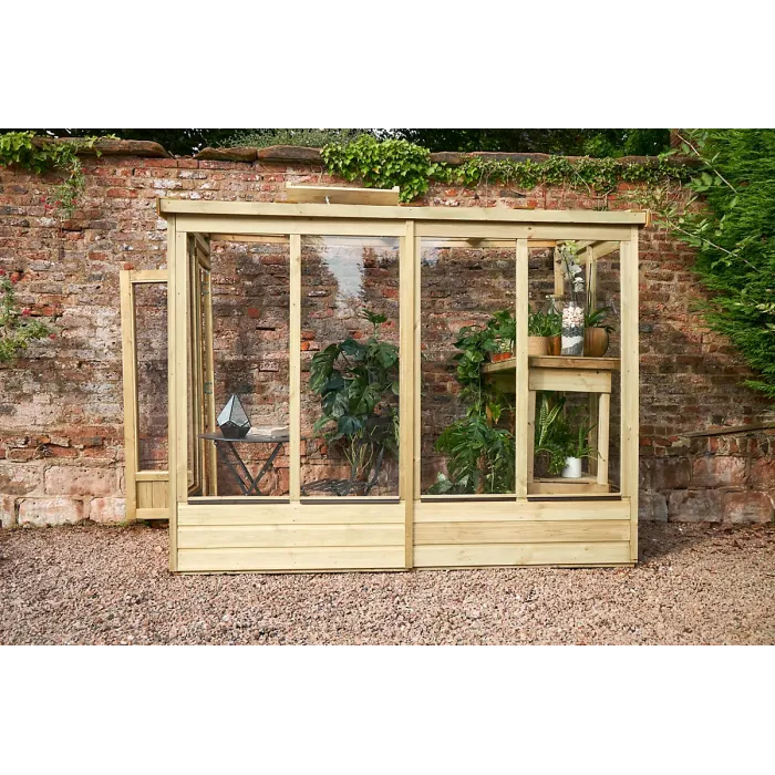 Lean To Green House 4 x 8 Open Back