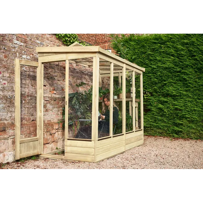Lean To Green House 4 x 8 Open Back