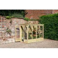 Lean To Green House 4 x 8 Solid Back