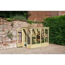Lean To Green House 4 x 8 Solid Back
