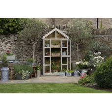 Georgian Tall Wall Lean To Wall Greenhouse with Auto Vent