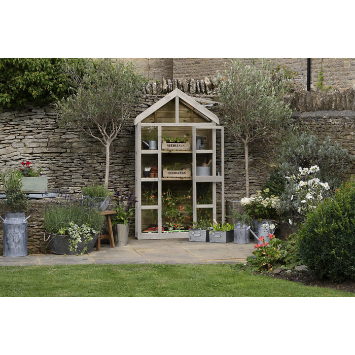 Georgian Tall Wall Lean To Wall Greenhouse with Auto Vent