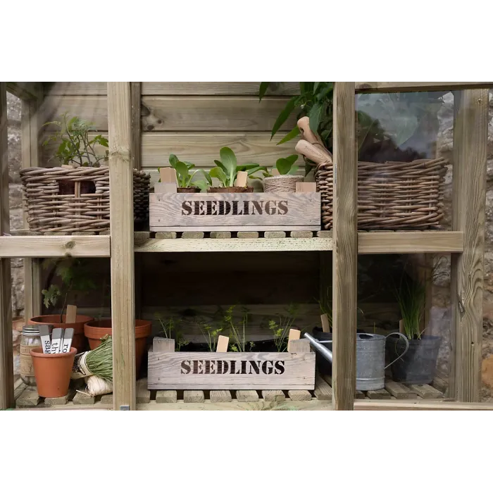 Georgian Tall Wall Lean To Wall Greenhouse with Auto Vent