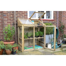Wooden Small Mini Lean To Greenhouse (1.2 x 0.62m)