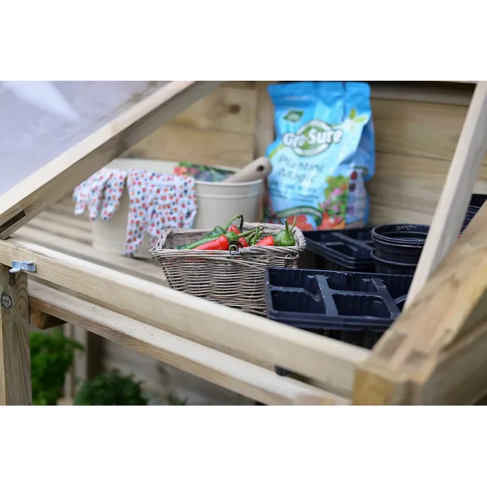 Wooden Small Mini Lean To Greenhouse (1.2 x 0.62m)