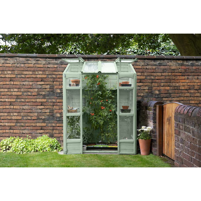 Victorian Tall Wall Greenhouse with Auto Vent
