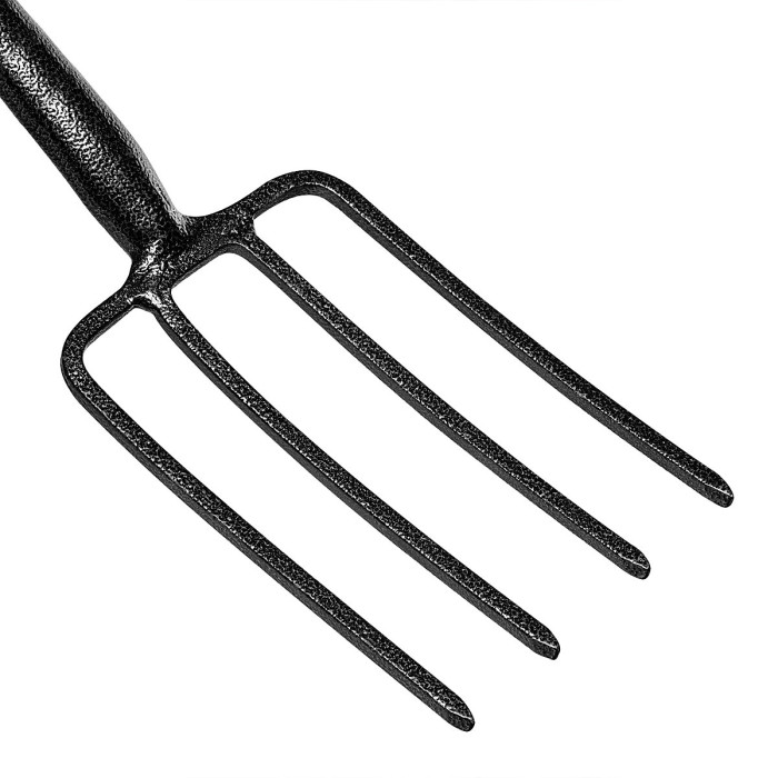Hardys Heavy Duty Garden Fork - 4 Tine Carbon Steel Head, Rust Resistant, for Pitching, Gardening, Mucking Out, Borders - 100cm