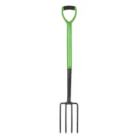 Hardys Heavy Duty Garden Fork - 4 Tine Carbon Steel Head, Rust Resistant, Penetrates Soil, Gardening, Mucking Out, Borders - 97cm