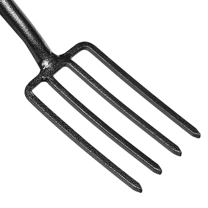 Hardys Heavy Duty Garden Fork - 4 Tine Carbon Steel Head, Rust Resistant, Penetrates Soil, Gardening, Mucking Out, Borders - 97cm