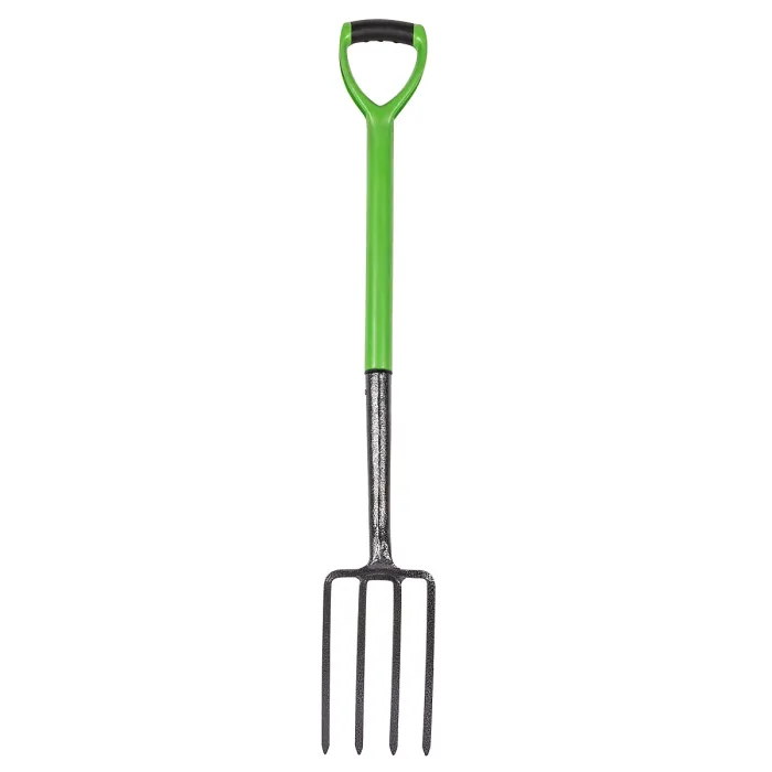 Hardys Heavy Duty Garden Fork - 4 Tine Carbon Steel Head, Rust Resistant, Penetrates Soil, Gardening, Mucking Out, Borders - 97cm