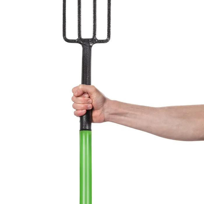Hardys Heavy Duty Garden Fork - 4 Tine Carbon Steel Head, Rust Resistant, Penetrates Soil, Gardening, Mucking Out, Borders - 97cm