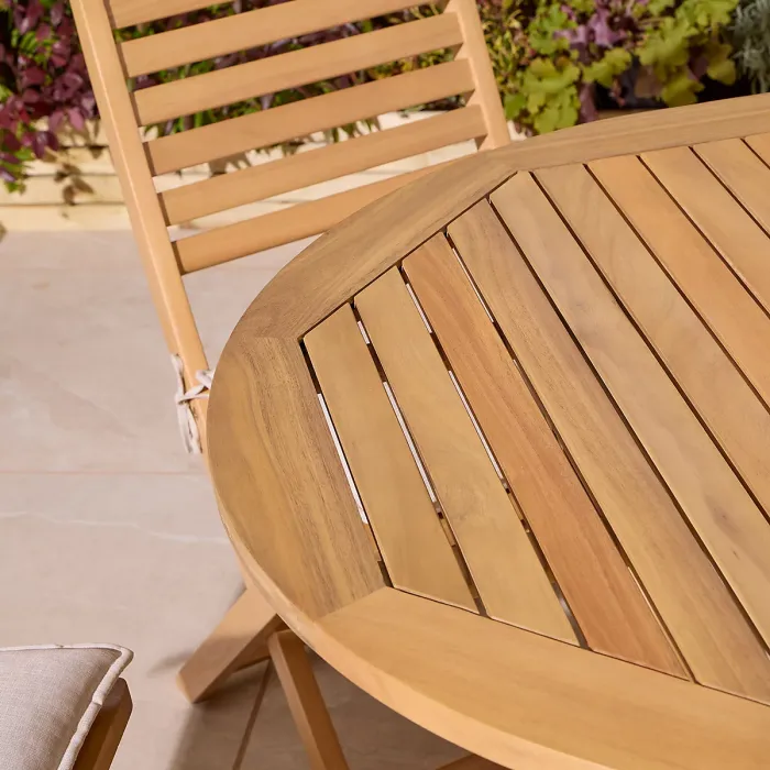 Rowlinson Ashdown Folding 8 Seat Oval Dining Set with Cushions