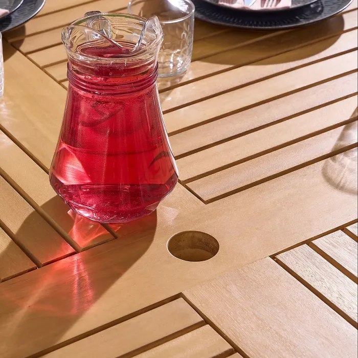 Rowlinson Ashdown Folding 8 Seat Round Dining Set with Cushions