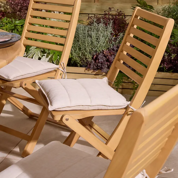 Rowlinson Ashdown Folding 8 Seat Round Dining Set with Cushions