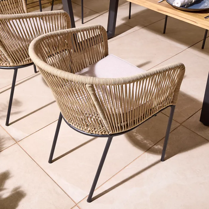 Rowlinson Oslo 6 Seat Dining Set - 160cm Table