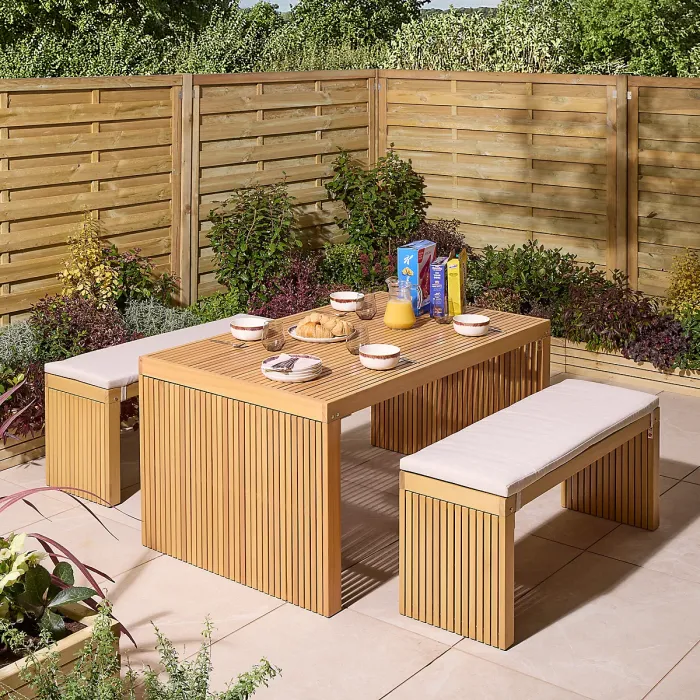 Rowlinson Kyoto 4 Seat Dining Set with Cushions