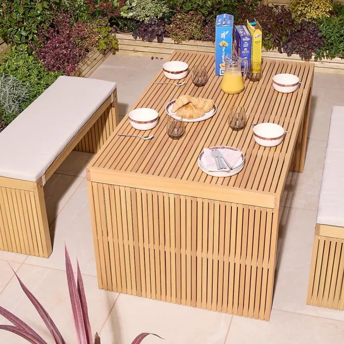Rowlinson Kyoto 4 Seat Dining Set with Cushions