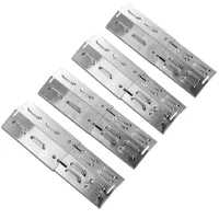 Charles Bentley Adjustable Gas BBQ Flame Tamer Four Pack Stainless Steel