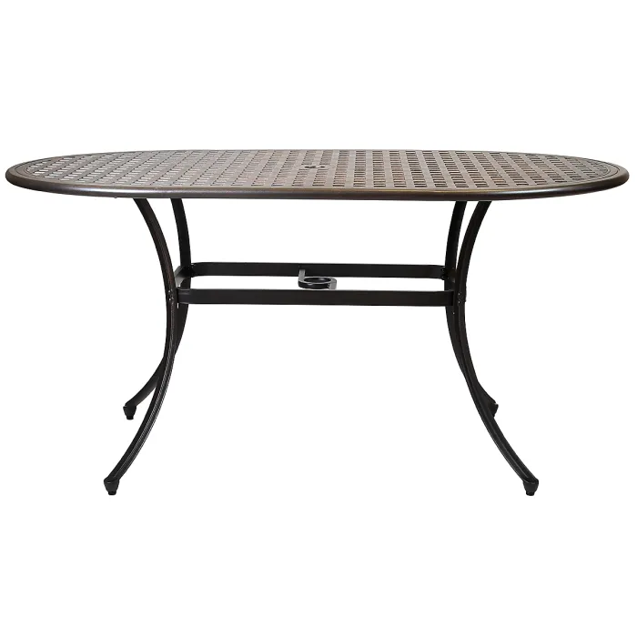 Metal Cast Aluminium 7 Piece Garden Furniture Table Patio Set With Cushions