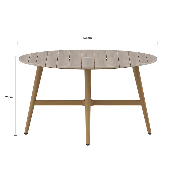 Almada 6 Seater Dining Set Wood Effect Frame