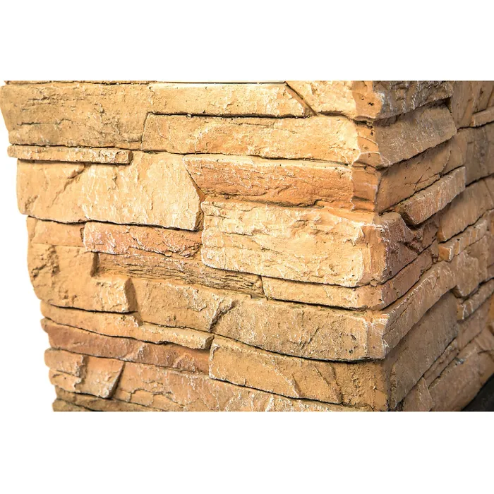 Centurion Supports MAKARA Hand-crafted Stone Fire Column Garden and Patio Fire Pit