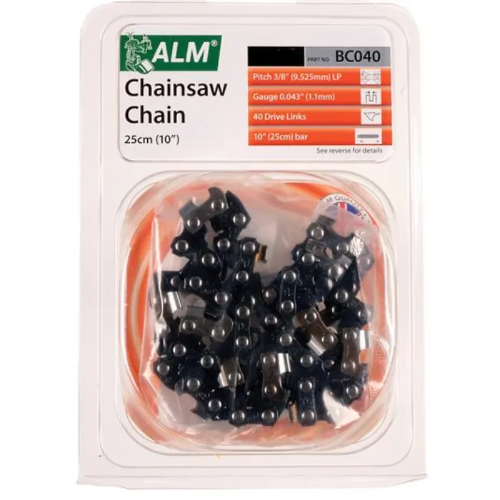 ALM Manufacturing BC040 BC040 Chainsaw Chain 3/8in x 40 links - Fits 25cm Bars ALMBC040