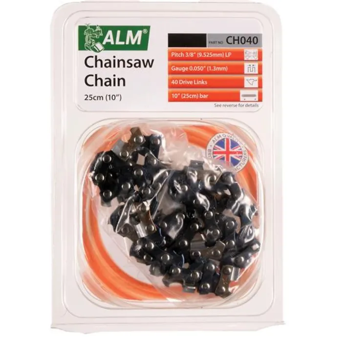 ALM Manufacturing CH040 CH040 Chainsaw Chain 3/8in x 40 links 1.3mm - Fits 25cm Bars ALMCH040