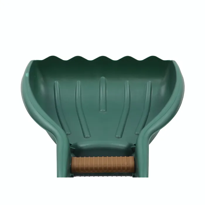 JVL Outdoor Garden Leaf Grabber Scoop, Set of 2, Green