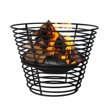 Outdoor Garden Fire Pit Basket Black for Party BBQ Event