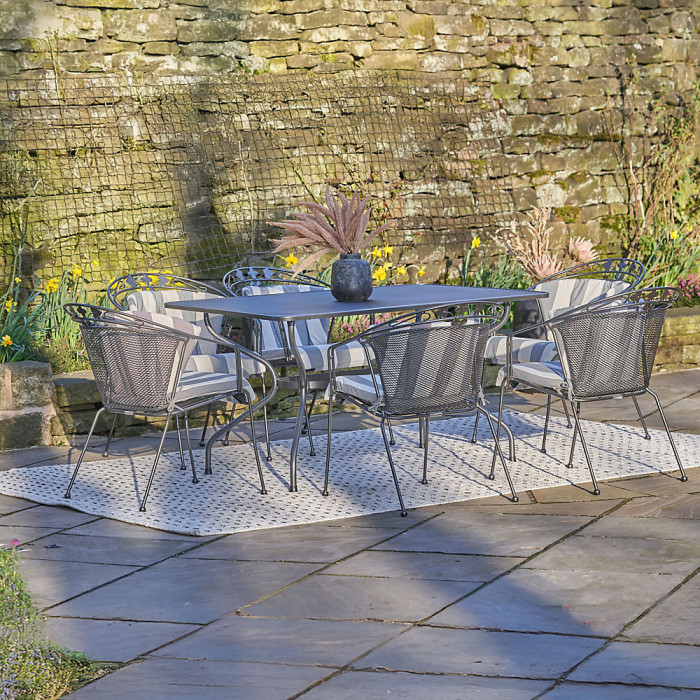 Elegance Rectangular 6 Seater Dining Set with Cushions