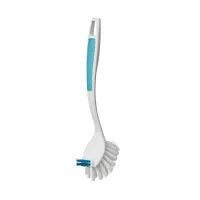 Interiors by Premier Soft Grip Blue Dish Brush, Ergonomic Handle for Comfortable Use, Durable Bristles for Effective Cleaning,