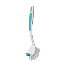 Interiors by Premier Soft Grip Blue Dish Brush, Ergonomic Handle for Comfortable Use, Durable Bristles for Effective Cleaning,