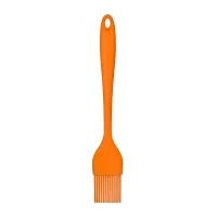 Interiors by Premier Orange Pastry Brush, Non-Stick Silicone Brush with Ergonomic Handle, Heat Resistant Up to 240degrees