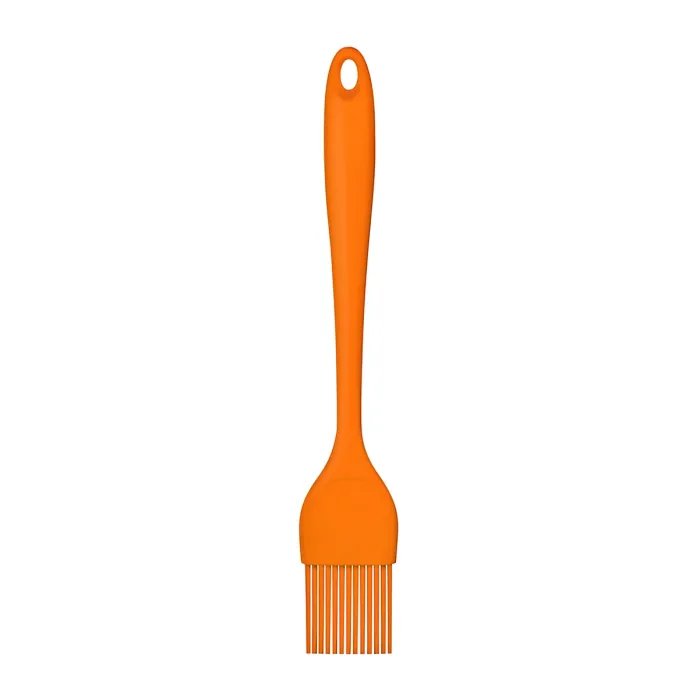 Interiors by Premier Orange Pastry Brush, Non-Stick Silicone Brush with Ergonomic Handle, Heat Resistant Up to 240degrees