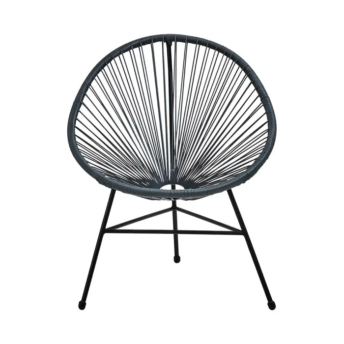 Interiors by Premier Sturdy Grey Rattan 3 Piece Patio Set, Weather Resistant Table And Chairs, Outdoor Round Table and Chairs